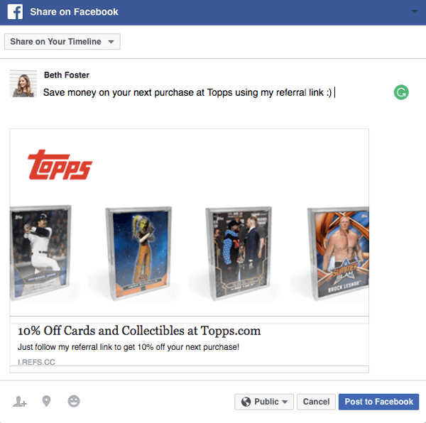 Topps Facebook Loyalty