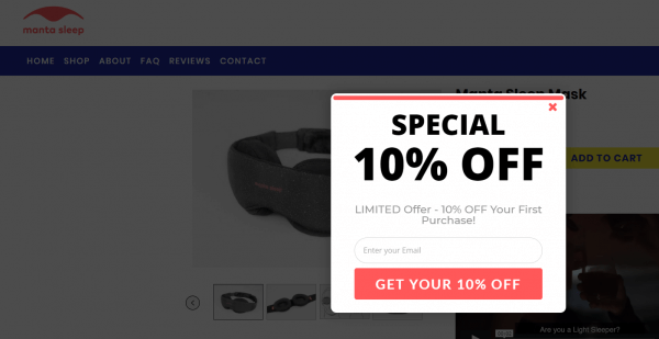 Bad Pop-up example