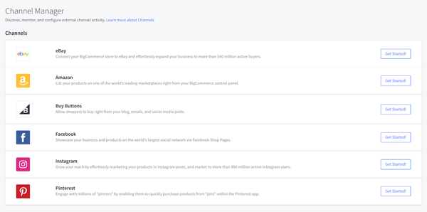 BigCommerce channel manager