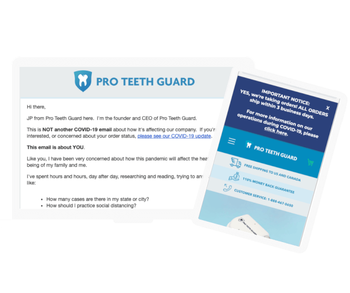 Pro Teeth Guard COVID 19 Announcement