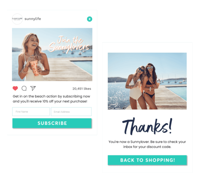 Sunny Life Email Opt-In