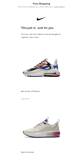 Nike product email