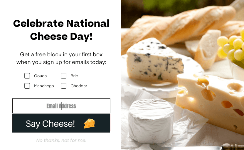 National Cheese Day Promotion