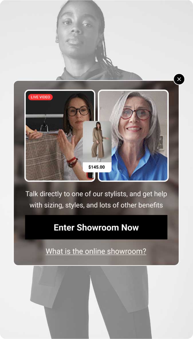 feel showroom pop-up for Shopify merchant Ruti
