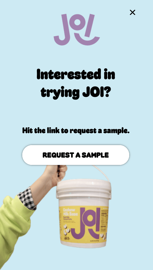 Joi Free Sample Exit offer